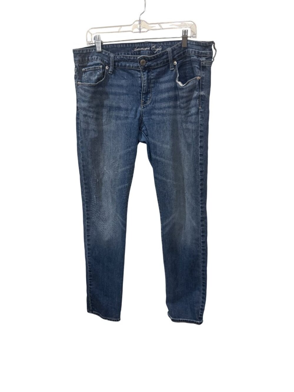 American Eagle Womens Skinny Stretch Denim Jeans Size 14 Medium Wash
